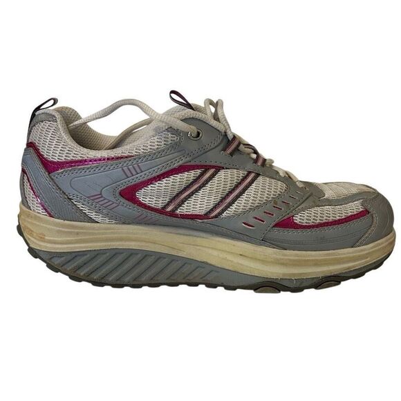 Skechers Shape Ups Womens 9.5 M Shoes Pink Silver 11814 Training Tone Up Walking - Picture 1 of 11
